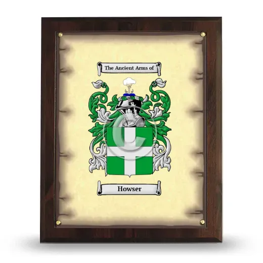 Howser Coat of Arms Plaque