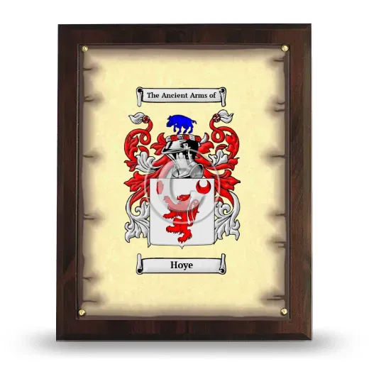 Hoye Coat of Arms Plaque
