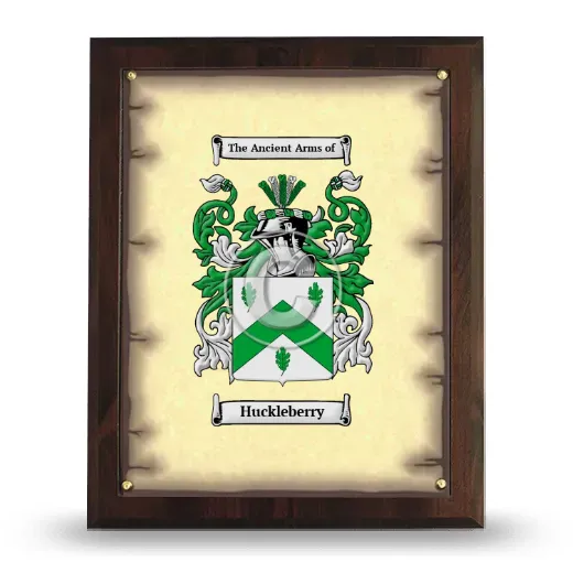 Huckleberry Coat of Arms Plaque