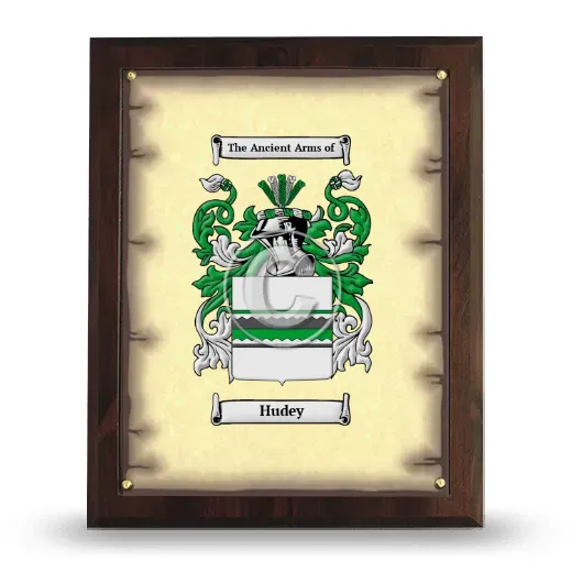Hudey Coat of Arms Plaque