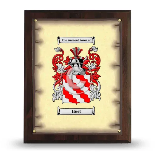 Huet Coat of Arms Plaque