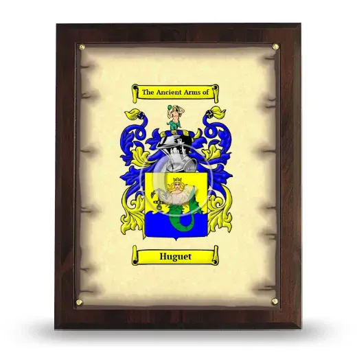 Huguet Coat of Arms Plaque