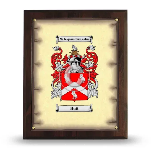 Huit Coat of Arms Plaque