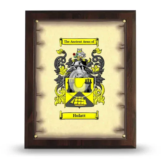 Hulatt Coat of Arms Plaque