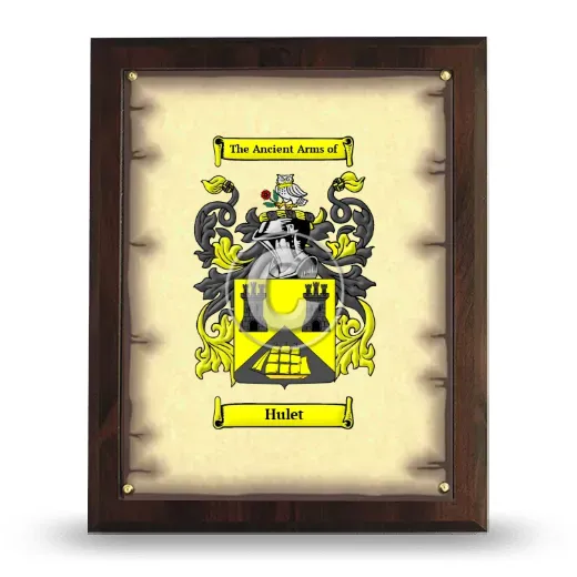 Hulet Coat of Arms Plaque