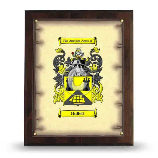 Hullett Coat of Arms Plaque