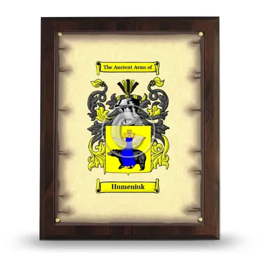 Humeniuk Coat of Arms Plaque