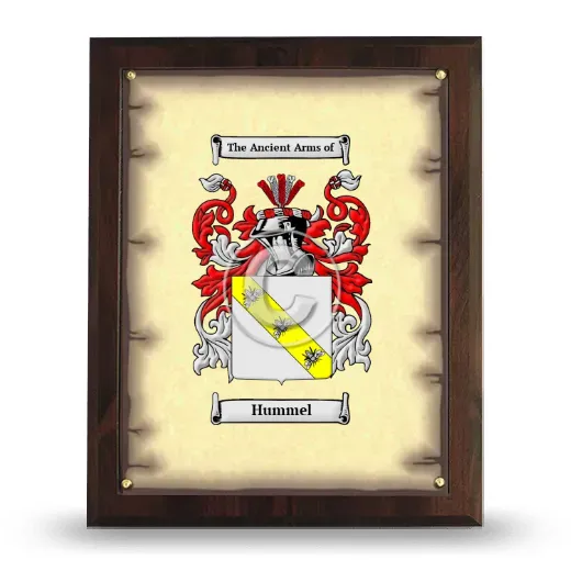Hummel Coat of Arms Plaque