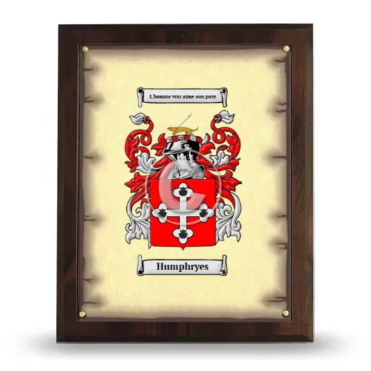 Humphryes Coat of Arms Plaque