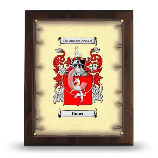 Huner Coat of Arms Plaque