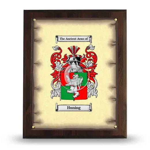 Huning Coat of Arms Plaque