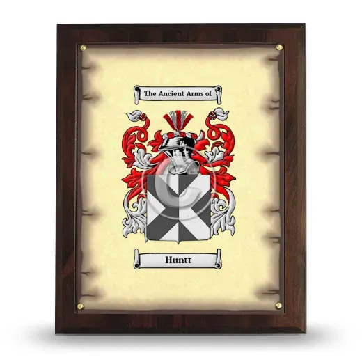 Huntt Coat of Arms Plaque