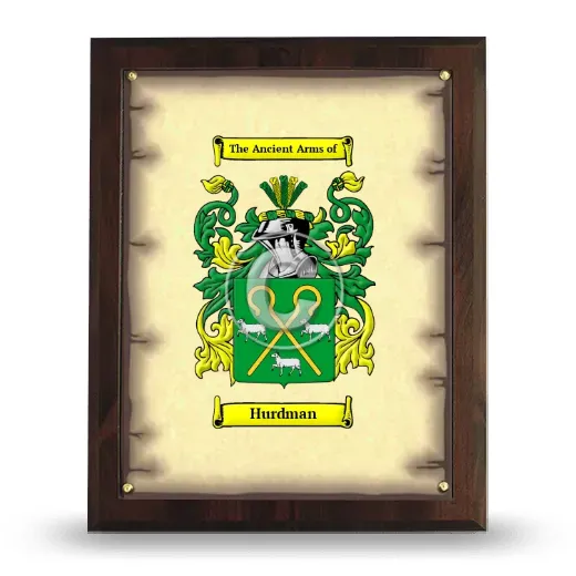 Hurdman Coat of Arms Plaque