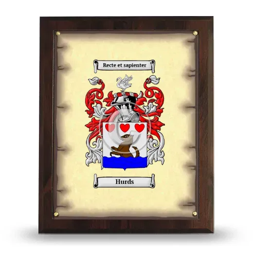 Hurds Coat of Arms Plaque
