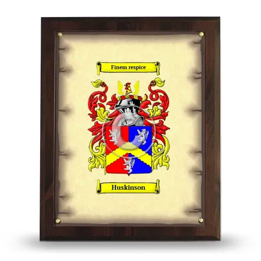 Huskinson Coat of Arms Plaque