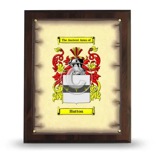 Hutton Coat of Arms Plaque