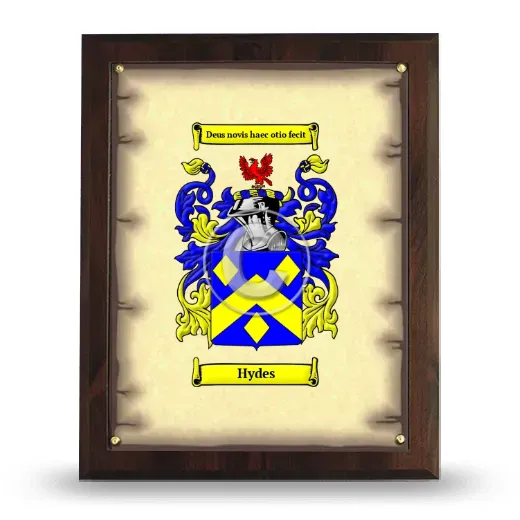 Hydes Coat of Arms Plaque