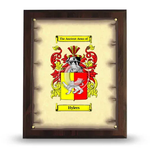Hylers Coat of Arms Plaque