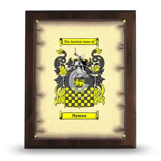 Hyman Coat of Arms Plaque