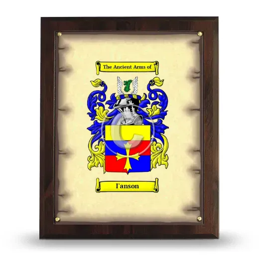 I'anson Coat of Arms Plaque