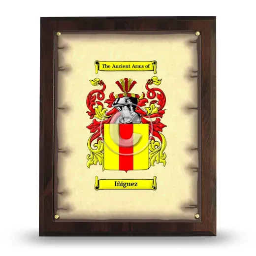 Iñiguez Coat of Arms Plaque