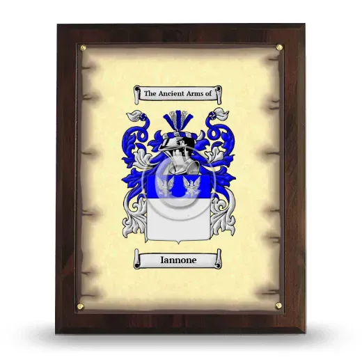 Iannone Coat of Arms Plaque