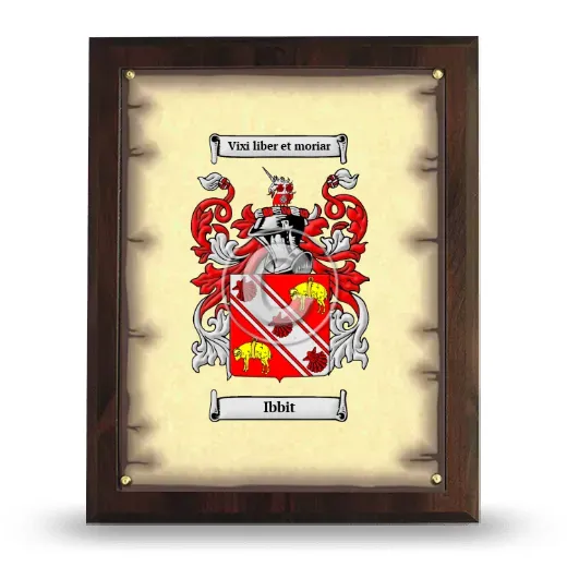 Ibbit Coat of Arms Plaque