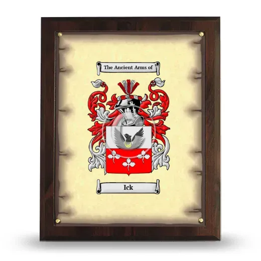 Ick Coat of Arms Plaque