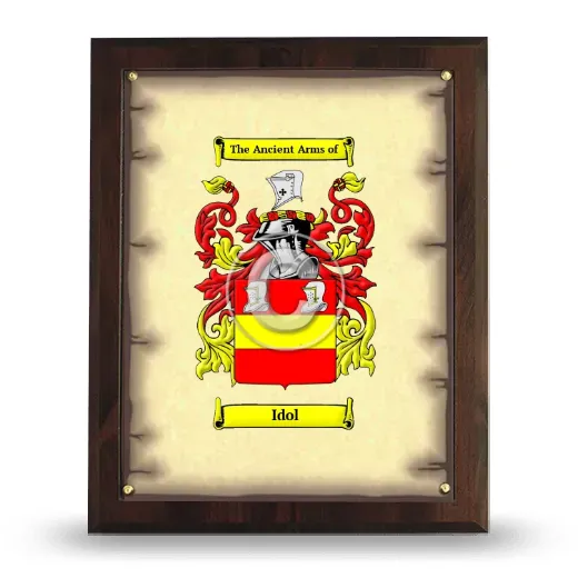 Idol Coat of Arms Plaque