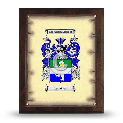 Ignatius Coat of Arms Plaque
