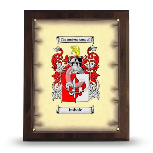 Imhofe Coat of Arms Plaque