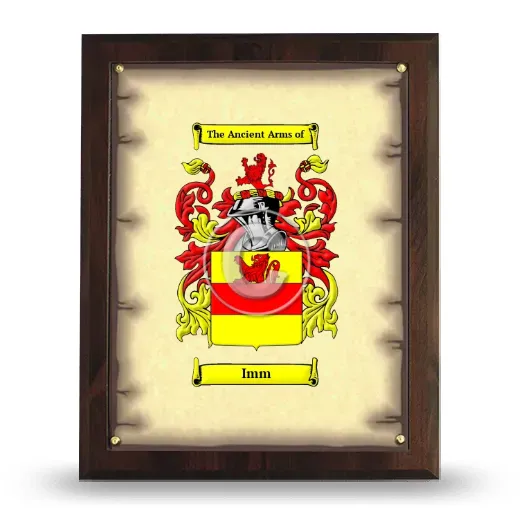 Imm Coat of Arms Plaque