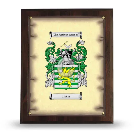 Inan Coat of Arms Plaque