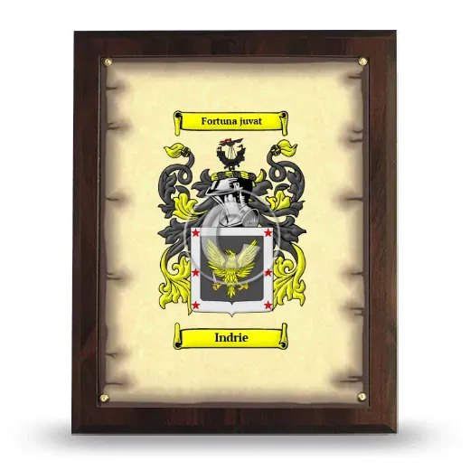 Indrie Coat of Arms Plaque