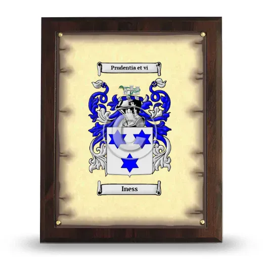 Iness Coat of Arms Plaque