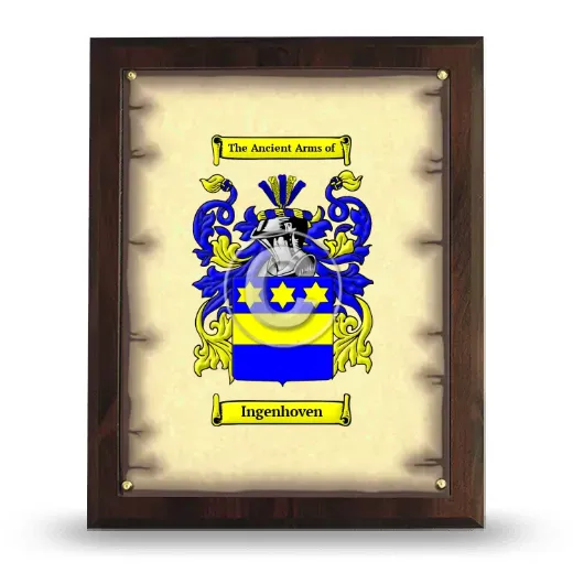 Ingenhoven Coat of Arms Plaque