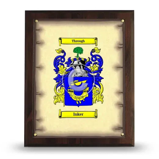 Inker Coat of Arms Plaque