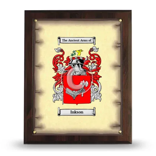 Inkson Coat of Arms Plaque