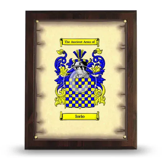 Iorio Coat of Arms Plaque