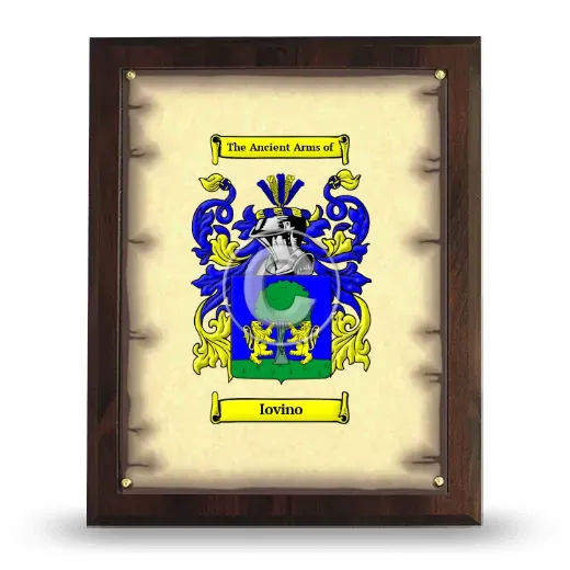 Iovino Coat of Arms Plaque