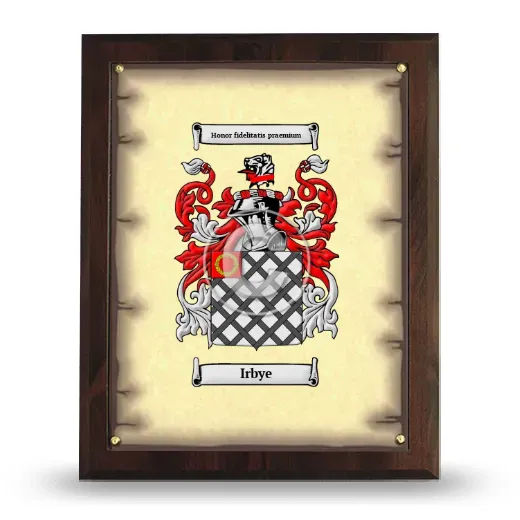 Irbye Coat of Arms Plaque