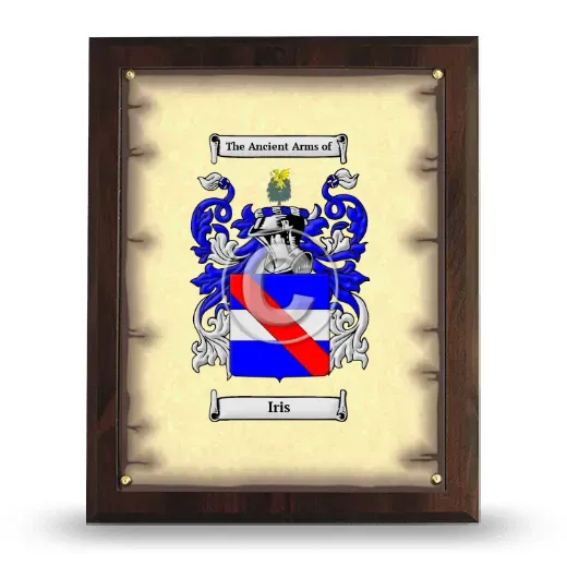 Iris Coat of Arms Plaque