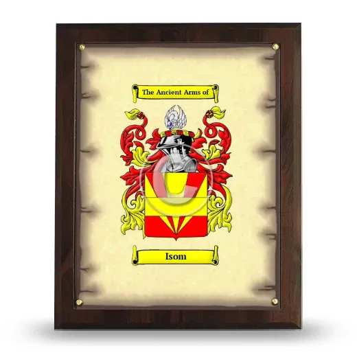 Isom Coat of Arms Plaque