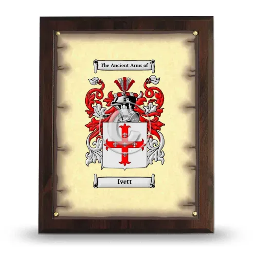 Ivett Coat of Arms Plaque