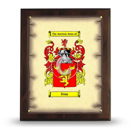 Ivon Coat of Arms Plaque