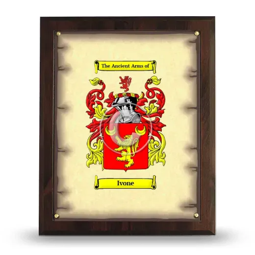 Ivone Coat of Arms Plaque