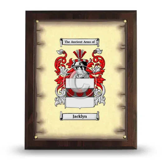 Jacklyn Coat of Arms Plaque
