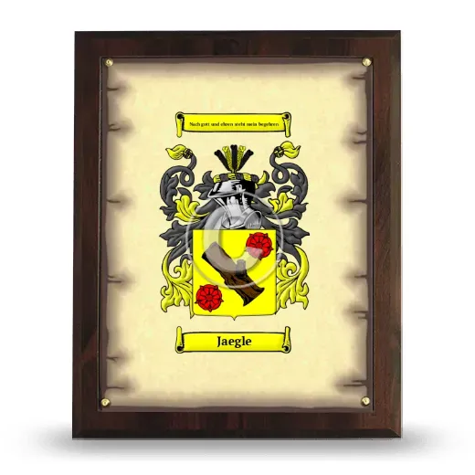 Jaegle Coat of Arms Plaque