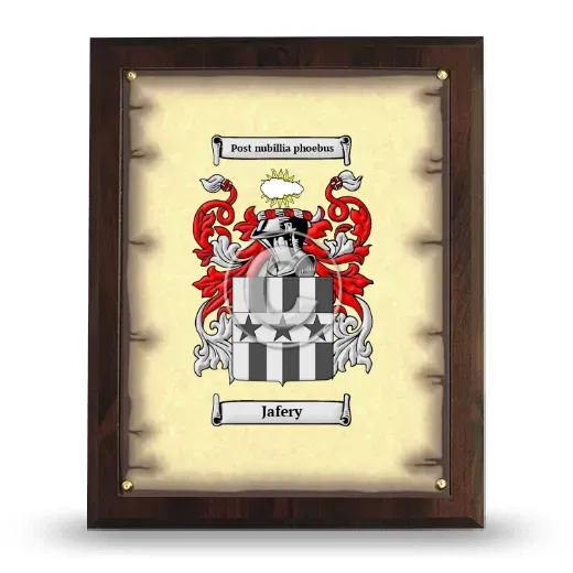 Jafery Coat of Arms Plaque