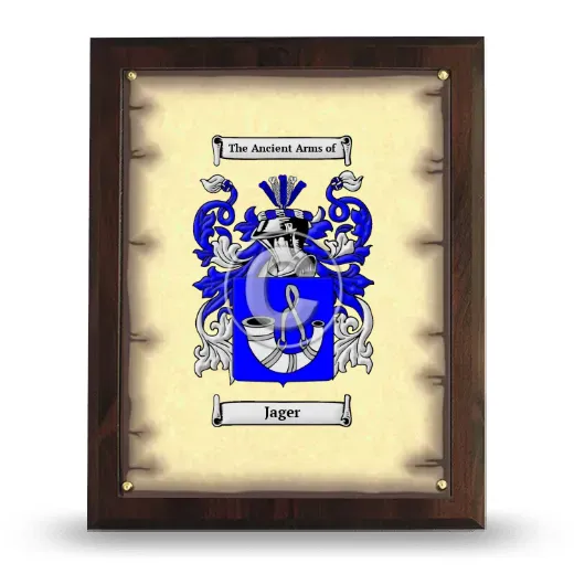 Jager Coat of Arms Plaque